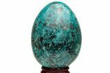 Polished Chrysocolla Egg - Peru #217327-1